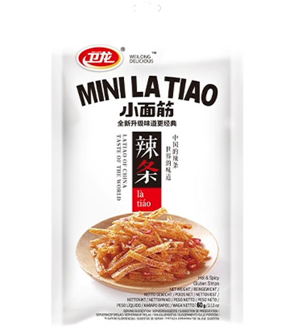 WL Latiao Mini Gluten Strips- Hot Flavour 60g